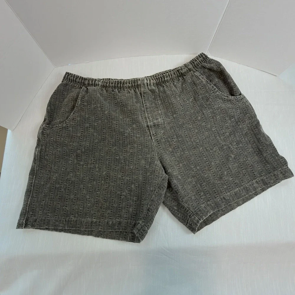 Anchor Blue Shorts Mens Large Grey Excellent Vintage 90s Cotton Gorpcore Skater